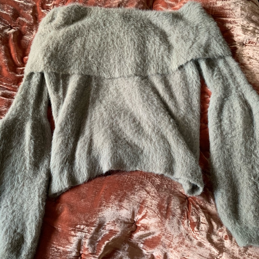 Leith really soft off the shoulder gray sweater